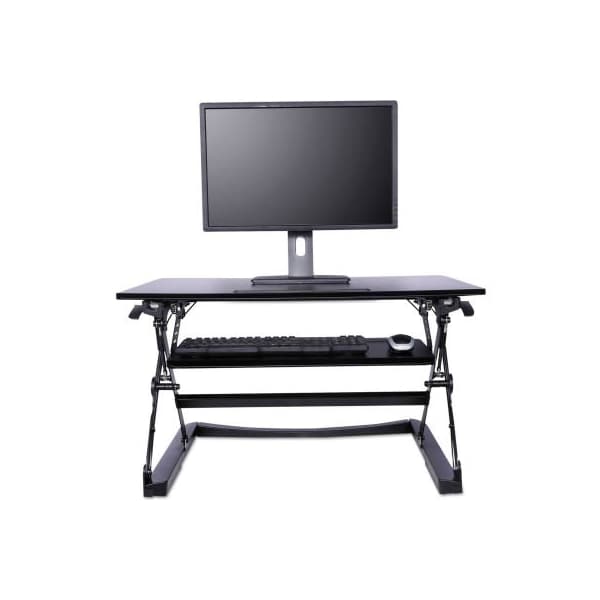 Alera Alera ActivErgo WorkRise Sit-Stand Lifting Workstation, 35-1/8inW x 23-3/8inD x 19-5/8inH, Black - AEWR2B