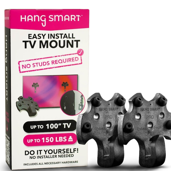 Hangsmart The NO STUD DIY TV mount that hangs any TV in minutes, HangSmartTV - HSTV100