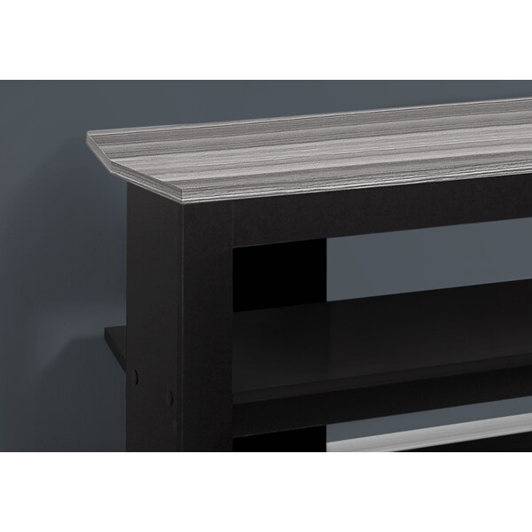 Monarch Specialties Tv Stand, 42 Inch, Console, Storage Shelves, Living Room, Bedroom, Laminate, Black - I 2564