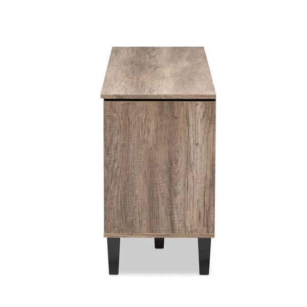 Baxton Studio Cardiff Modern Light Brown Wood 55-Inch TV Stand - 137-7560