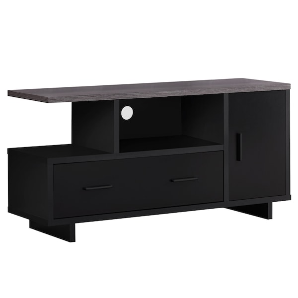 Monarch Specialties Tv Stand, 48 Inch, Console, Storage Cabinet, Drawers, Living Room, Bedroom, Laminate, Black - I 2801