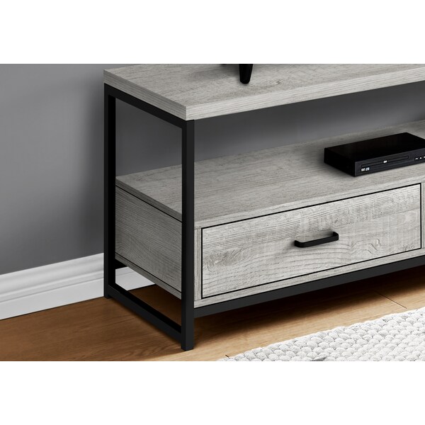 Monarch Specialties Tv Stand, 48 Inch, Console, Storage Drawers, Living Room, Bedroom, Laminate, Grey - I 2871