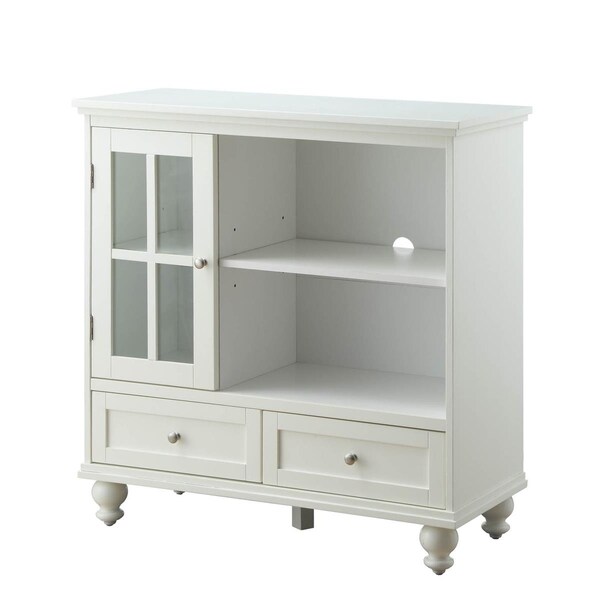 Convenience Concepts Tahoe Highboy TV Stand - White - HI2539772