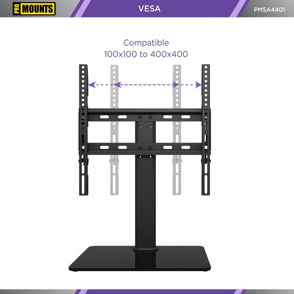 Promounts Tabletop TV Stand with Mount for TVs 37 in. - 60 in. Up to 88 lbs - PMSA4401