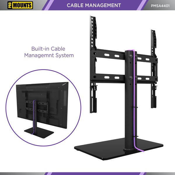 Promounts Tabletop TV Stand with Mount for TVs 37 in. - 60 in. Up to 88 lbs - PMSA4401