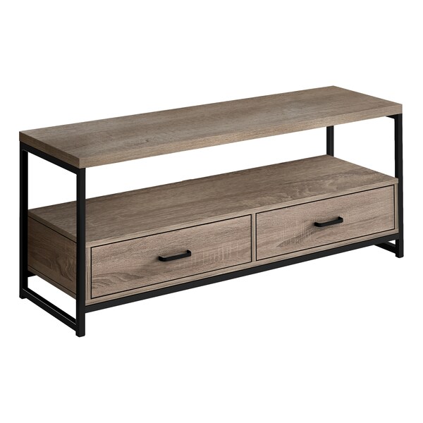 Monarch Specialties Tv Stand, 48 Inch, Console, Storage Drawers, Living Room, Bedroom, Laminate, Brown - I 2872
