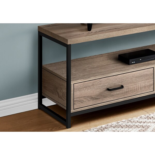 Monarch Specialties Tv Stand, 48 Inch, Console, Storage Drawers, Living Room, Bedroom, Laminate, Brown - I 2872
