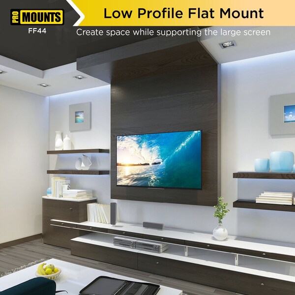 Promounts Flat TV Wall Mount for TVs 32 in. - 65 in. Up to 100 lbs - FF44