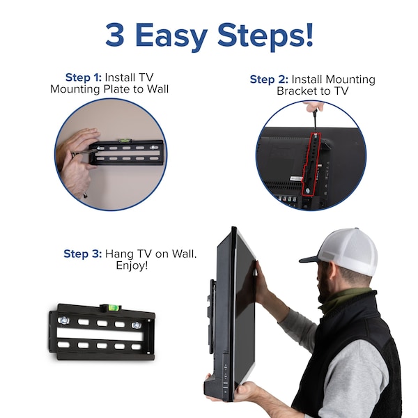 Flash Furniture 32"-55" Tilting TV Wall Mount with Built-In Level - RA-MP003-GG