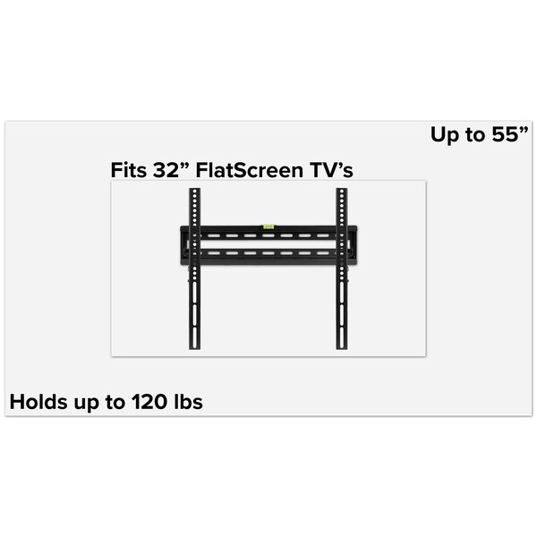 Flash Furniture 32"-55" Tilting TV Wall Mount with Built-In Level - RA-MP003-GG