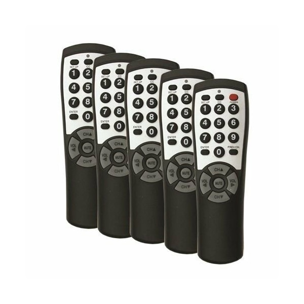 Noso Brightstar BR100B Universal TV Remote Pack of 5, 5PK - BR100B-5