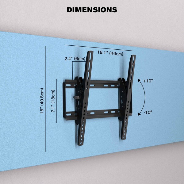 Promounts Tilt Open Plate TV Wall Mount for TVs 32 in. - 60 in. Up to 66 lbs - PMT44