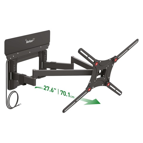 Barkan Barkan 13 - 90 inch Full Motion TV Wall Mount w/Integrated Amplified HDTV Indoor Antenna 25dB Gain - VTM464L