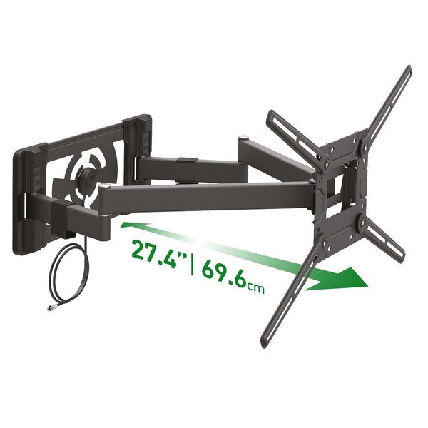 Barkan 40" - 90" Full Motion TV Wall Mount with Integrated Amplified HDTV Indoor Antenna - TVA48