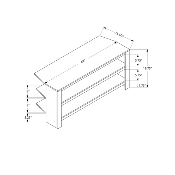Monarch Specialties Tv Stand, 42 Inch, Console, Storage Shelves, Living Room, Bedroom, Laminate, Brown - I 2554