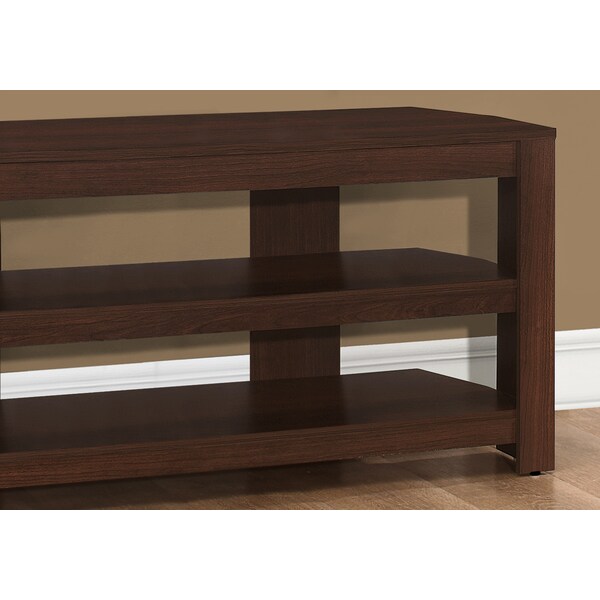 Monarch Specialties Tv Stand, 42 Inch, Console, Storage Shelves, Living Room, Bedroom, Laminate, Brown - I 2554
