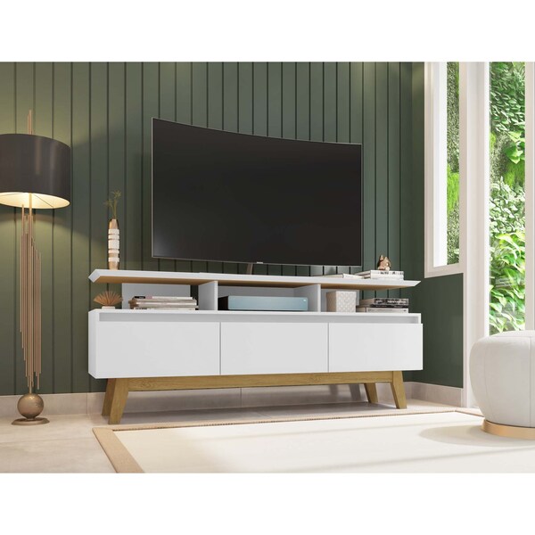 Manhattan Comfort Yonkers 62.99 TV Stand, White - 233BMC6