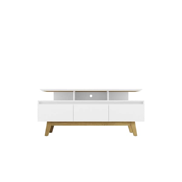 Manhattan Comfort Yonkers 62.99 TV Stand, White - 233BMC6