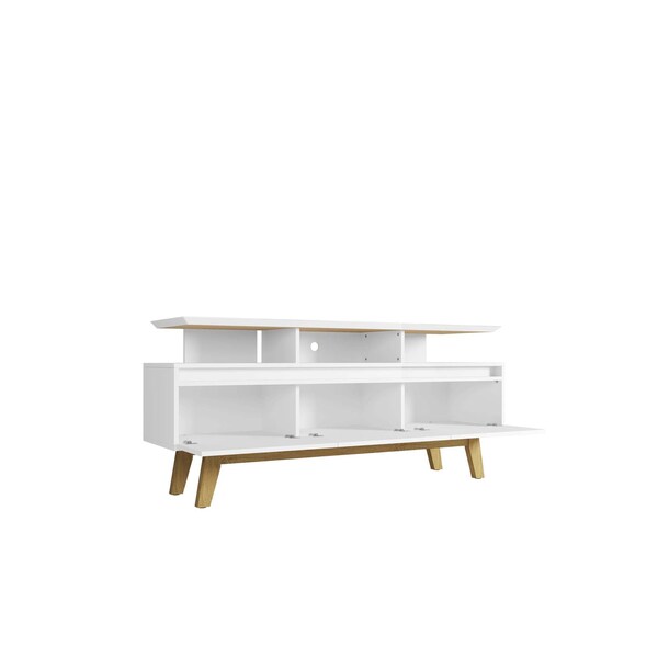 Manhattan Comfort Yonkers 62.99 TV Stand, White - 233BMC6