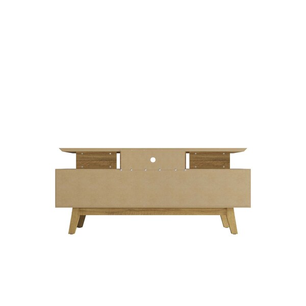 Manhattan Comfort Yonkers 62.99 TV Stand, Off White and Cinnamon - 233BMC12
