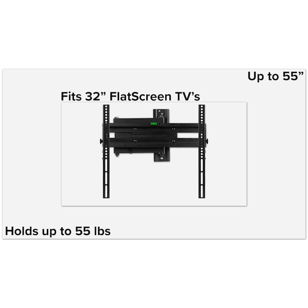 Flash Furniture 32"-55" Black Full Motion Adjust TV Wall Mount - RA-MP005-GG