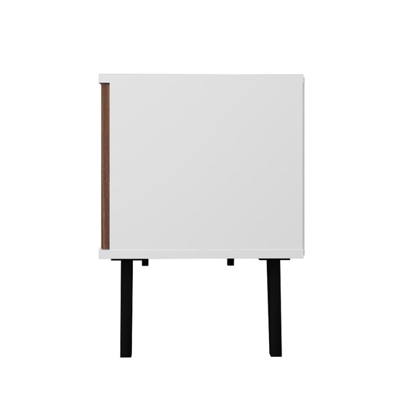 Manhattan Comfort Doyers 53.15 TV Stand, White and Nut Brown - 174AMC188