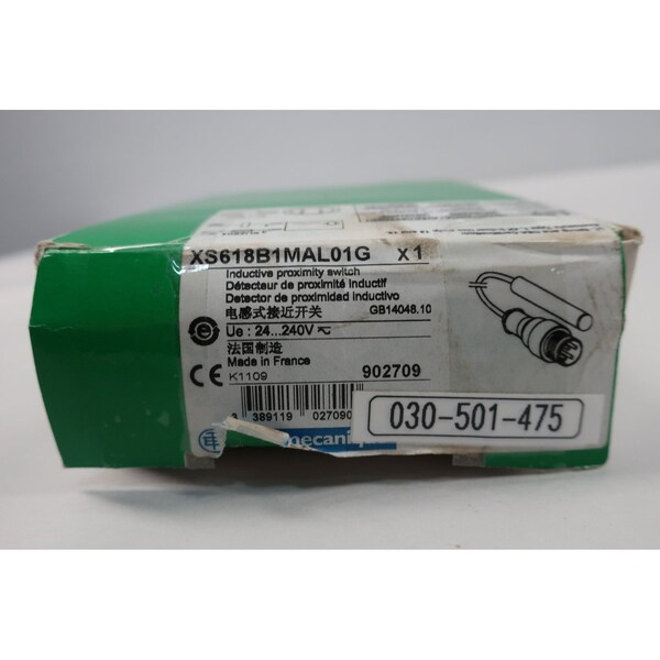 Interruptor de proximidad inductivo Telemecanique Sensors Xs618B1Mal01G 24-240V-Ac/Dc