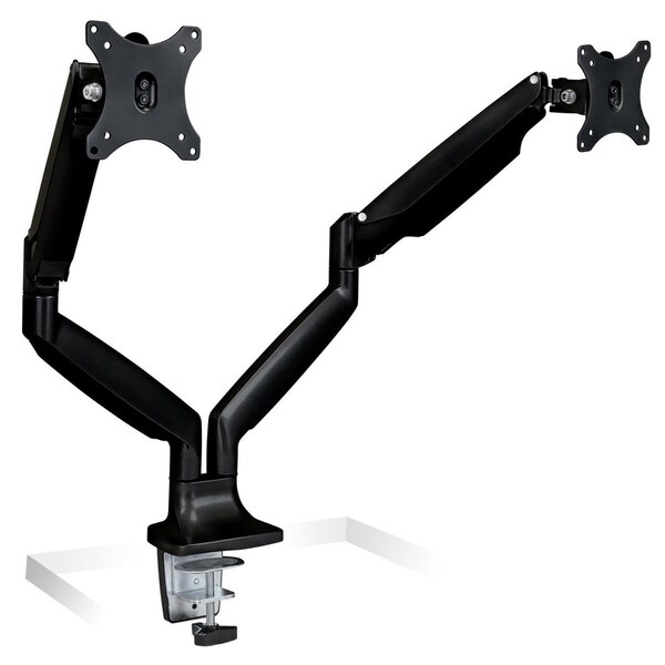 No Slip Bathtub Mount-It  32 in. Dual Monitor Desk Mount, Black - MI-1772B