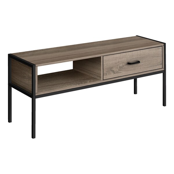 Monarch Specialties Tv Stand, 48 Inch, Console, Storage Drawer, Living Room, Bedroom, Laminate, Brown - I 2876