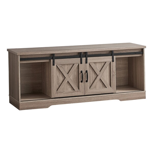 Monarch Specialties Tv Stand, 60 Inch, Console, Storage Cabinet, Living Room, Bedroom, Laminate, Brown - I 2746