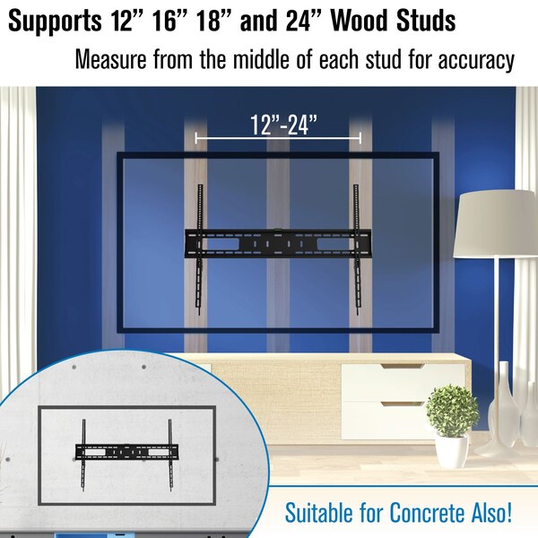 Promounts Flat TV Wall Mount for TVs 60 in. - 110 in. Up to 300 lbs - UF-PRO400