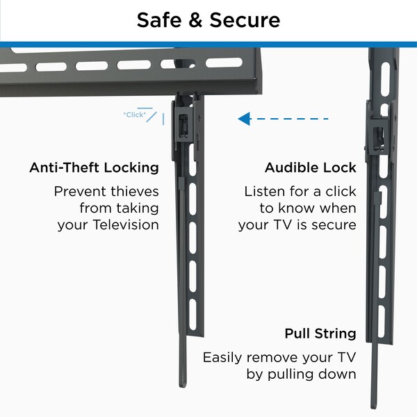 Promounts Flat TV Wall Mount for TVs 60 in. - 110 in. Up to 300 lbs - UF-PRO400