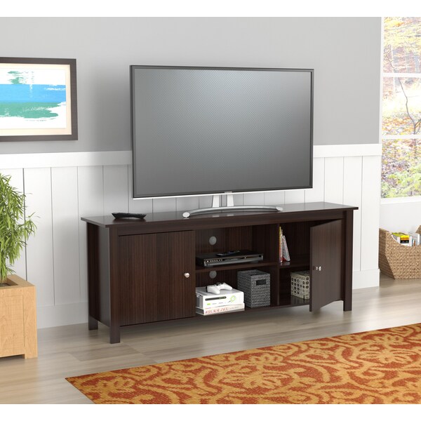 Inval TV Stand 63 in. W Espresso Fits TVs Up to 60 in. with Storage Doors - MTV-12119