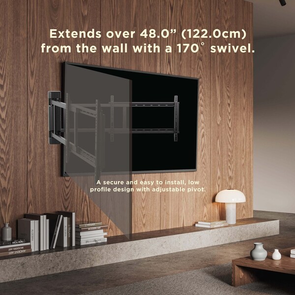 Promounts Motorized Swing TV Wall Mount for TVs 32 in. - 75 in. Up to 110 lbs - PMAM6401