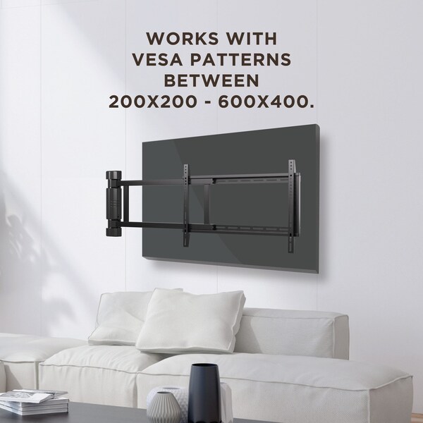 Promounts Motorized Swing TV Wall Mount for TVs 32 in. - 75 in. Up to 110 lbs - PMAM6401