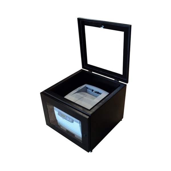 Pc Enclosures Dual-Door Printer Enclosure - Black Powder Coated Steel - PRINTER QUBE