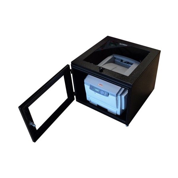 Pc Enclosures Dual-Door Printer Enclosure - Black Powder Coated Steel - PRINTER QUBE