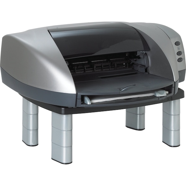 3M Adjustable Monitor Stand, Holds 40 Lb., Black/Silver - MS80B