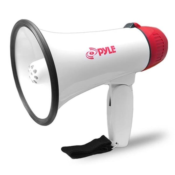 Pyle Pyle USA TW7050 Mini Compact Megaphone Bullhorn with Siren Alarm and LED Lights - PMP37LED