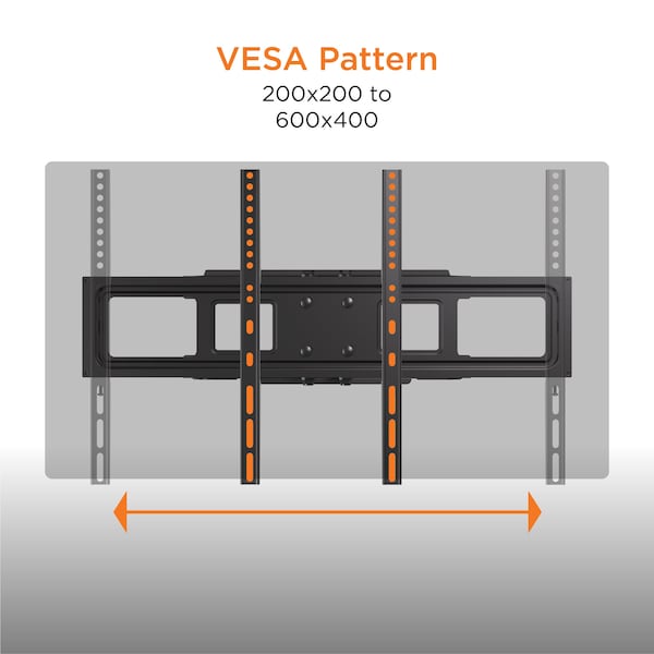 Promounts Full Motion TV Wall Mount for TVs 37 in. - 85 in. Up to 88 lbs - OMA6402