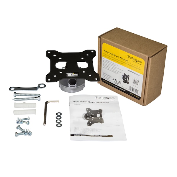 Startech.Com Monitor Wall Mount - Aluminum - For Monitors & TVs up to 34" - ARMWALL