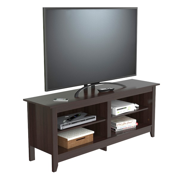 Inval TV Stand 58 in. W Espresso Fits TVs Up to 60 in. - MTV-19619