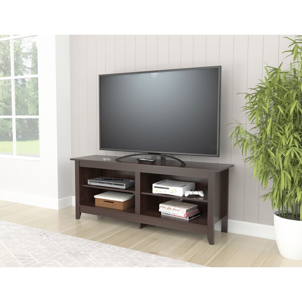 Inval TV Stand 58 in. W Espresso Fits TVs Up to 60 in. - MTV-19619
