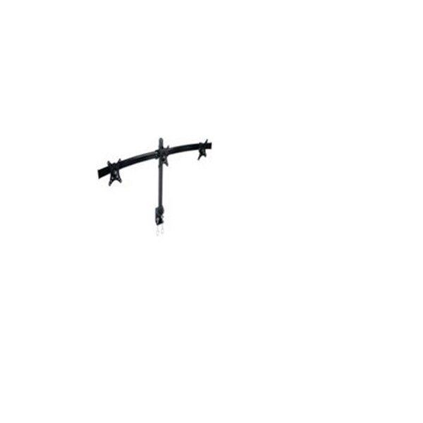 Abacus Triple Monitor Mount Screens Adjustable Tilt Swivel 360 Deg Rotation - Black - 13 to 27 in. - AB2582141