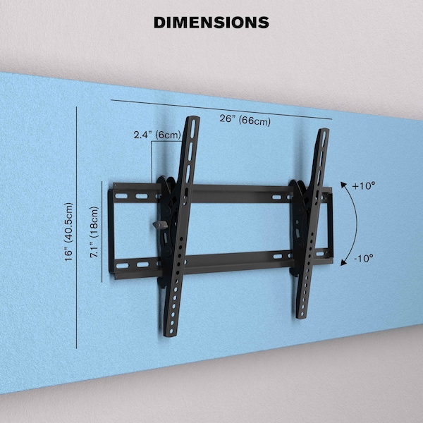 Promounts Tilt Open Plate TV Wall Mount for TVs 42 in. - 80 in. Up to 99 lbs - PMT64