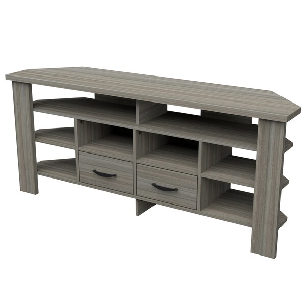 Inval Corner TV Stand 59.1 in. W Smoke Oak Fits TVs up to 60 in. - MTV-21319
