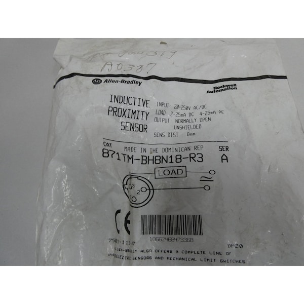 SENSOR DE PROXIMIDAD INDUCTIVO DE 20-250V-CA 20-250V-CD - 871TM-BH8N18-R3