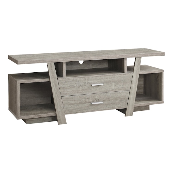 Monarch Specialties Tv Stand, 60 Inch, Console, Storage Drawers, Living Room, Bedroom, Laminate, Brown - I 2721
