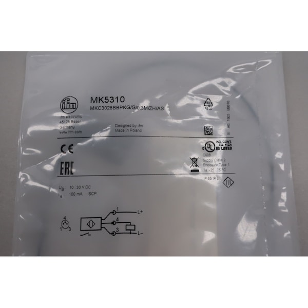 Sensor de proximidad de 10-30V de C.C. - MK5310 MKC3028BBPKG/G/0,3M/ZH/AS