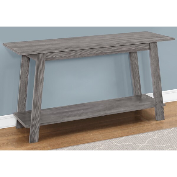 Monarch Specialties Tv Stand, 42 Inch, Console, Storage Shelves, Living Room, Bedroom, Laminate, Grey - I 2737